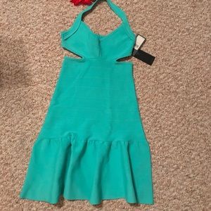 Guess size small teal NWT halter dress
